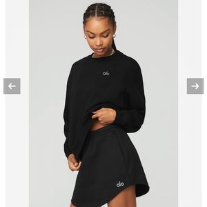 ALO BLACK ACCOLADE CREW NECK